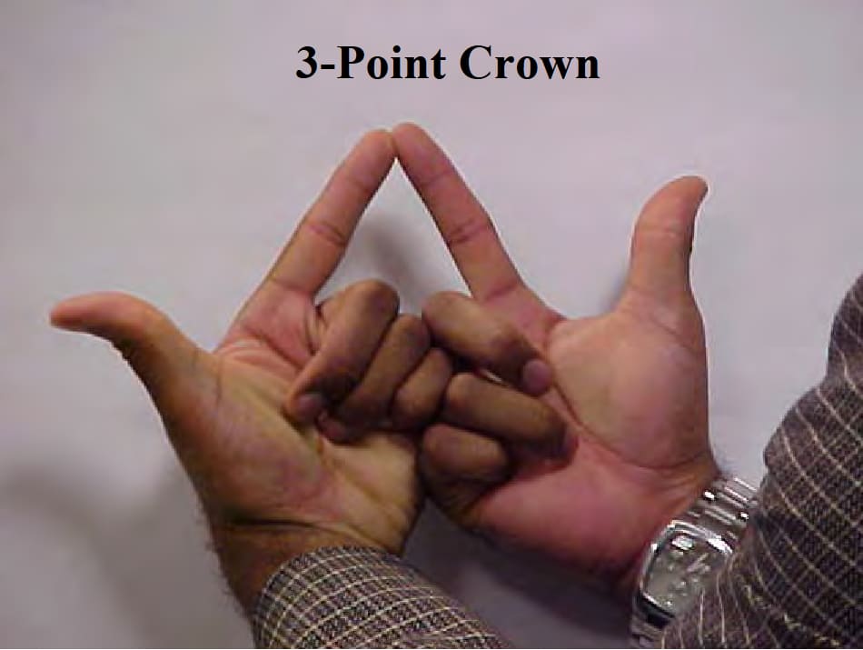 3 point crown gang sign