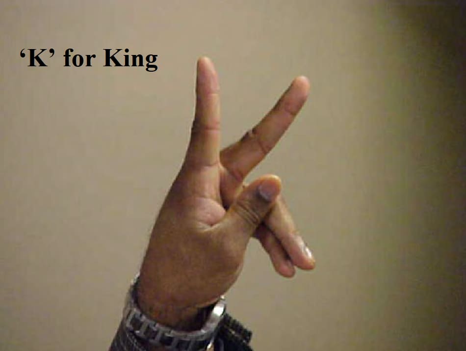 "K" gang sign