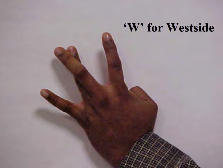 Westside gang sign